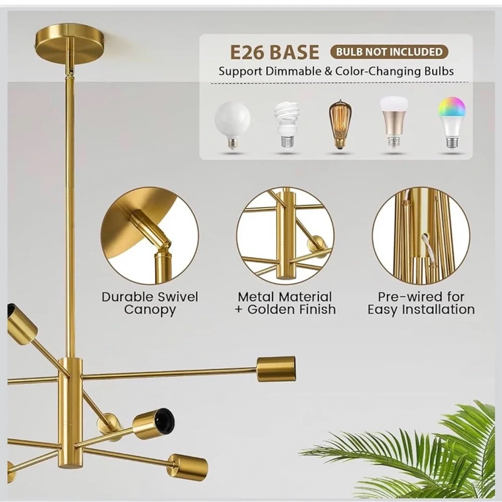 Modern Gold Chandelier